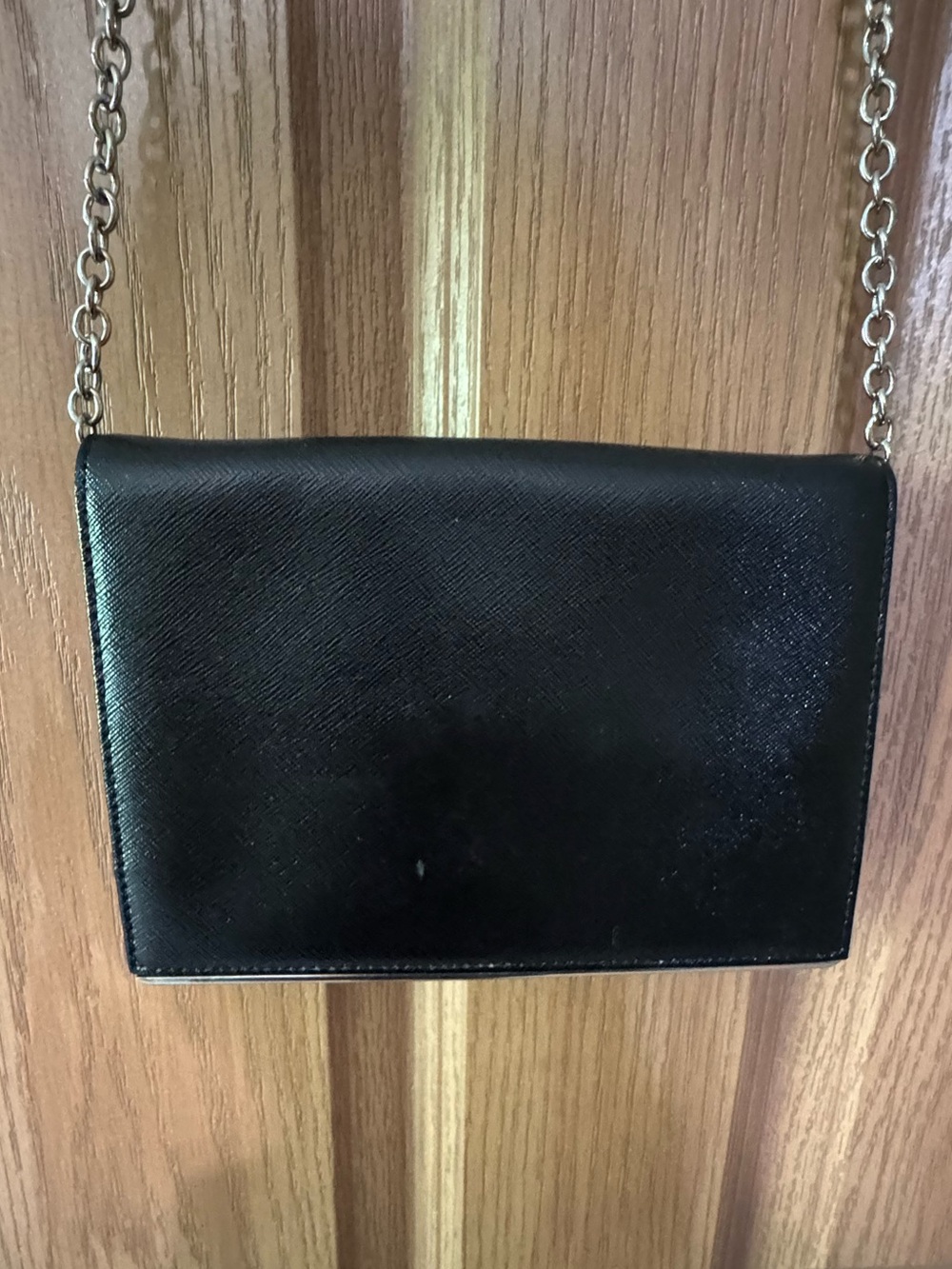 Classic Black Crossbody w/ Silver Chain Bag - Women NWOT
